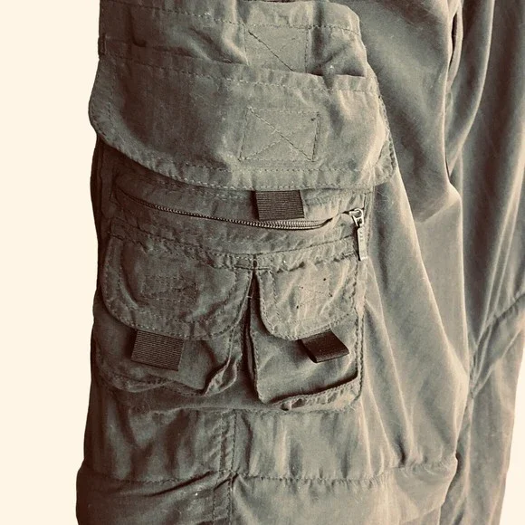 MISTY MOUNTAIN Men Medium Logo Nylon Zip Leg Pockets Out Door Light Weight Pants - Picture 6 of 9